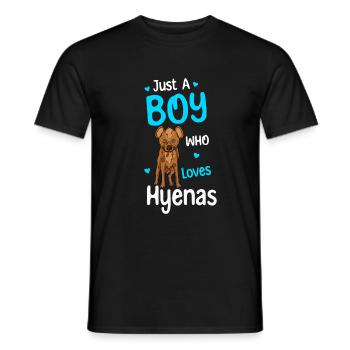Juste un garçon qui aime les hyènes - T-shirt homme - noir - Devant - AI Model Male 178 light (178cm)
