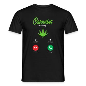 Fumer du cannabis - T-shirt homme - noir - Devant - AI Model Male 178 light (178cm)