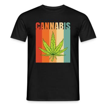 Feuille de cannabis - T-shirt homme - noir - Devant - AI Model Male 178 light (178cm)