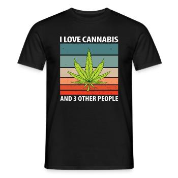 Liebe Hanf - Männer T-Shirt - Schwarz - Vorne - AI Model Male 178 light (178cm)