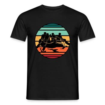 River Rafting - Men's T-Shirt - black - Front - AI Model Male 178 light (178cm)