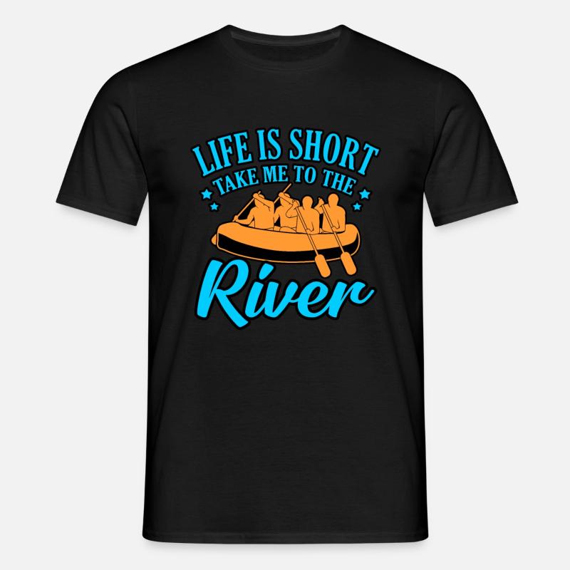 River rafting leben - Männer T-Shirt - Schwarz