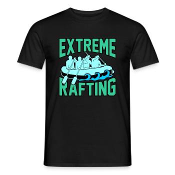 Extreme rafting - Men's T-Shirt - black - Front - AI Model Male 178 light (178cm)