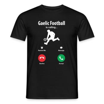 Le football gaélique appelle - T-shirt homme - noir - Devant - AI Model Male 178 light (178cm)