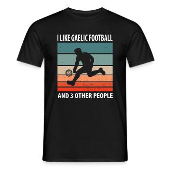 J’aime le football gaélique - T-shirt homme - noir - Devant - AI Model Male 178 light (178cm)