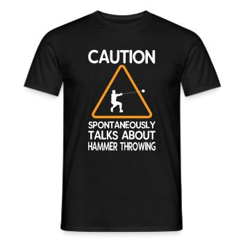 Hammer throw - Men's T-Shirt - black - Front - AI Model Male 178 light (178cm)