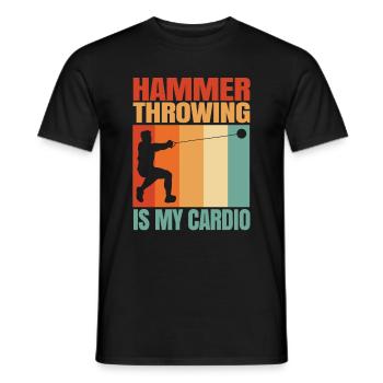 Hammer throw - Men's T-Shirt - black - Front - AI Model Male 178 light (178cm)