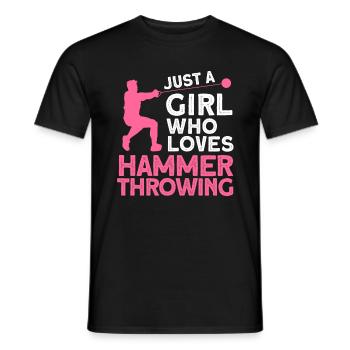 Hammer throw - Men's T-Shirt - black - Front - AI Model Male 178 light (178cm)