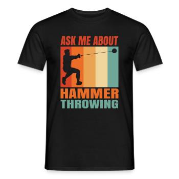 Hammer throw - Men's T-Shirt - black - Front - AI Model Male 178 light (178cm)