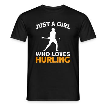 Schleudern Hurling - Männer T-Shirt - Schwarz - Vorne - AI Model Male 178 light (178cm)