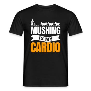 Sled Dog Racing Sled Dog Gift - Men's T-Shirt - black - Front - AI Model Male 178 light (178cm)