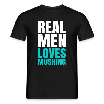 Schlittenhunderennen Schlittenhunde Geschenk - Männer T-Shirt - Schwarz - Vorne - AI Model Male 178 light (178cm)