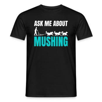 Schlittenhunderennen Schlittenhunde Geschenk - Männer T-Shirt - Schwarz - Vorne - AI Model Male 178 light (178cm)