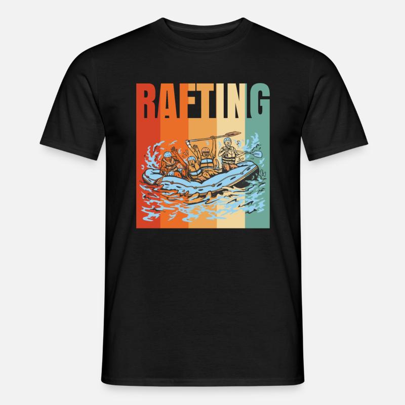 Rafting Rudern Geschenk - Männer T-Shirt - Schwarz