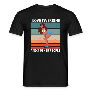 Twerking - T-shirt homme - noir - Devant - AI Model Male 178 light (178cm)