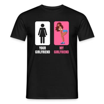Twerkende Freundin - T-shirt homme - noir - Devant - AI Model Male 178 light (178cm)