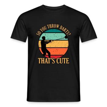 Funny throwing hammers - Men's T-Shirt - black - Front - AI Model Male 178 light (178cm)