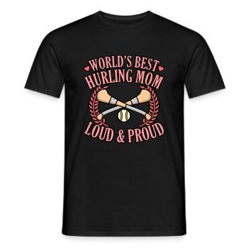 The World's Best Hurling Mom - Men's T-Shirt - black - Front - AI Model Male 178 light (178cm)