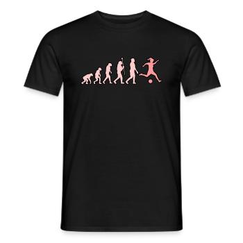 Battement de cœur de fille de football - T-shirt homme - noir - Devant - AI Model Male 178 light (178cm)
