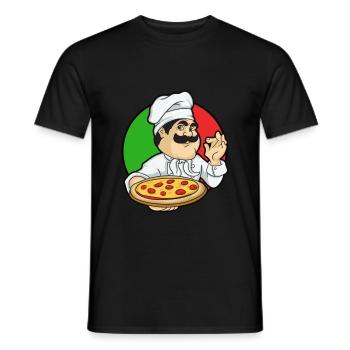 Pizza Maker Pizza Love - Men's T-Shirt - black - Front - AI Model Male 178 light (178cm)