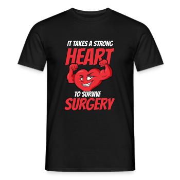 Cadeau de chirurgie cardiaque - T-shirt homme - noir - Devant - AI Model Male 178 light (178cm)