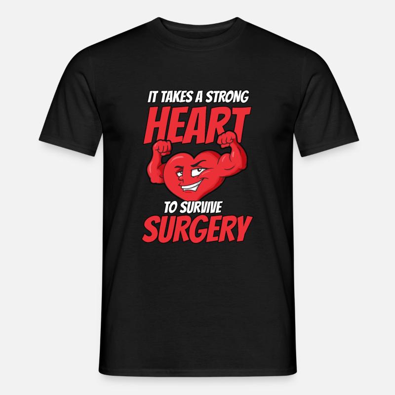 Herz Operation Geschenk - Männer T-Shirt - Schwarz
