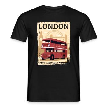 London - Men's T-Shirt - black - Front - AI Model Male 178 light (178cm)