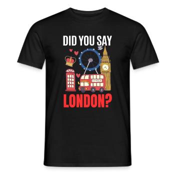 London - Men's T-Shirt - black - Front - AI Model Male 178 light (178cm)