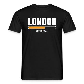 London - Men's T-Shirt - black - Front - AI Model Male 178 light (178cm)