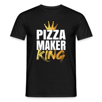 Pizza Maker Pizza Maker Pizza Love - Men's T-Shirt - black - Front - AI Model Male 178 light (178cm)