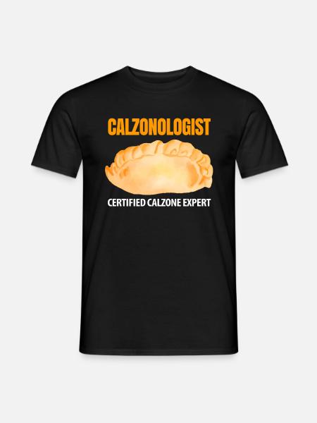 Calzone Pizza Gift - Men's T-Shirt - black