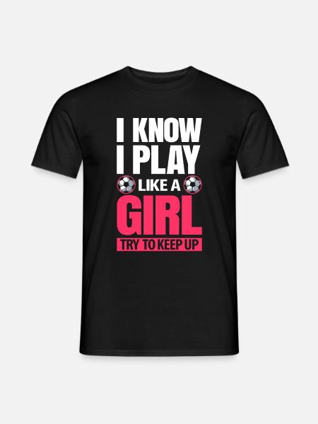 Frauenfußball - Männer T-Shirt - Schwarz