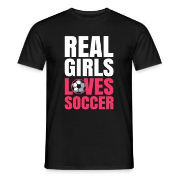 Frauenfußball - Männer T-Shirt - Schwarz - Vorne - AI Model Male 178 light (178cm)