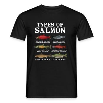 Salmon Lachs Salmondinen Fischen - Männer T-Shirt - Schwarz - Vorne - AI Model Male 178 light (178cm)