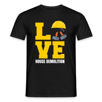 Haus Zerstörung Renovierung Geschenk - Männer T-Shirt - Schwarz - Vorne - AI Model Male 178 light (178cm)