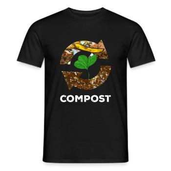 Compost Worms Gift - Men's T-Shirt - black - Front - AI Model Male 178 light (178cm)