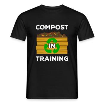 Compost Worms Gift - Men's T-Shirt - black - Front - AI Model Male 178 light (178cm)