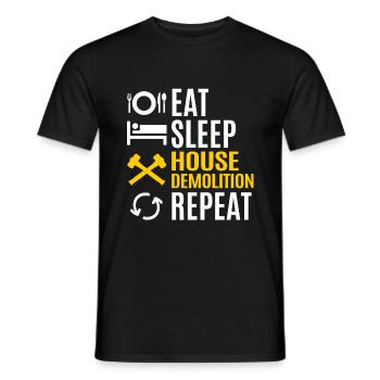 Haus Zerstörung Renovierung Geschenk - Männer T-Shirt - Schwarz - Vorne - AI Model Male 178 light (178cm)