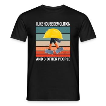 Haus Zerstörung Renovierung Geschenk - Männer T-Shirt - Schwarz - Vorne - AI Model Male 178 light (178cm)