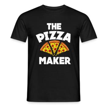 Pizza - Männer T-Shirt - Schwarz - Vorne - AI Model Male 178 light (178cm)
