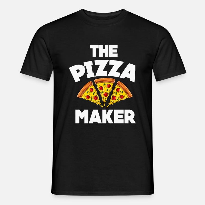 Pizza - Männer T-Shirt - Schwarz