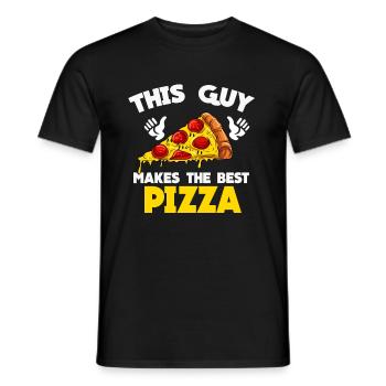Pizza - Männer T-Shirt - Schwarz - Vorne - AI Model Male 178 light (178cm)