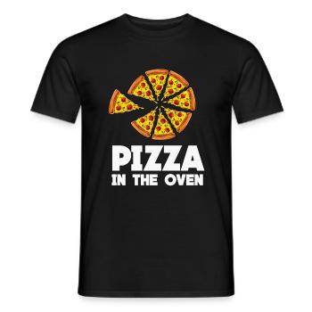 Pizza - Männer T-Shirt - Schwarz - Vorne - AI Model Male 178 light (178cm)