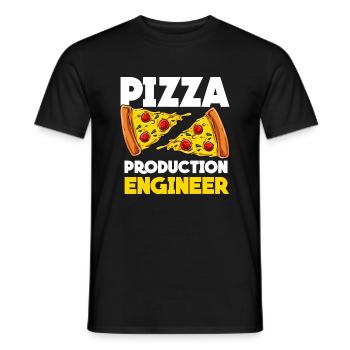 Pizza - Männer T-Shirt - Schwarz - Vorne - AI Model Male 178 light (178cm)