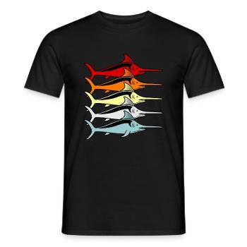 Schwertfisch - Männer T-Shirt - Schwarz - Vorne - AI Model Male 178 light (178cm)
