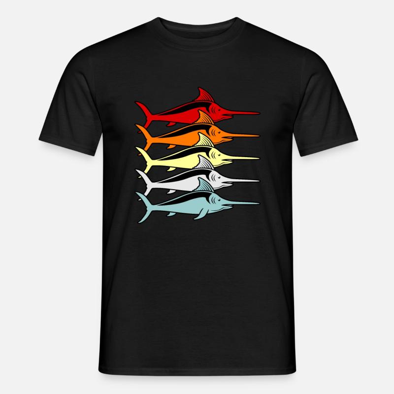 Schwertfisch - Männer T-Shirt - Schwarz