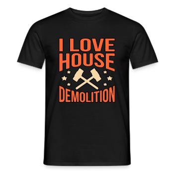 Haus Zerstörung Renovierung Geschenk - Männer T-Shirt - Schwarz - Vorne - AI Model Male 178 light (178cm)