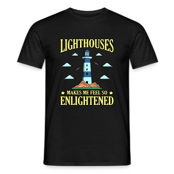 Lighthouse - Men's T-Shirt - black - Front - AI Model Male 178 light (178cm)