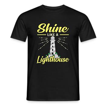 Lighthouse - Men's T-Shirt - black - Front - AI Model Male 178 light (178cm)