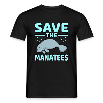 Manatee - Men's T-Shirt - black - Front - AI Model Male 178 light (178cm)